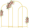 Metal Arch Backdrop Stand Set of 3 Gold Wedding Arches - Elegant Event