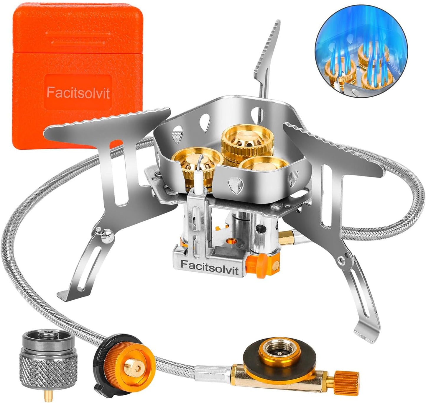 9900W Windproof Camping Gas Stove for Outdoor Cooking Needs