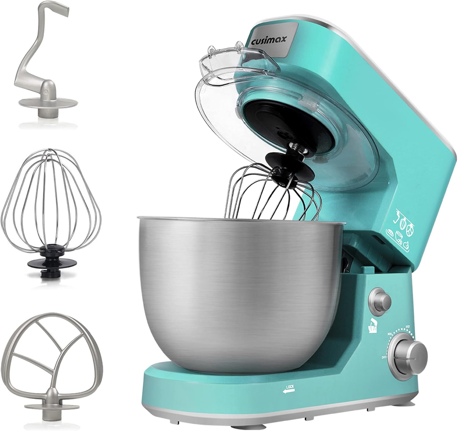 CUSIMAX Stand Mixer with 5-QT Bowl for Effortless Baking