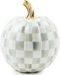 MACKENZIE-CHILDS Small Pumpkin Sterling Check - Hand-Painted Decor
