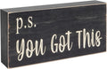 Esur Motivational Home Office Desk Black Decor - P.S. You Got This