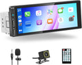 Single Din Apple Carplay & Android Auto 6.9in Car Radio - Handsfree