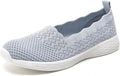 Puxowe Women's Lightweight Slip-On Knit Walking Flats - Easy Fit