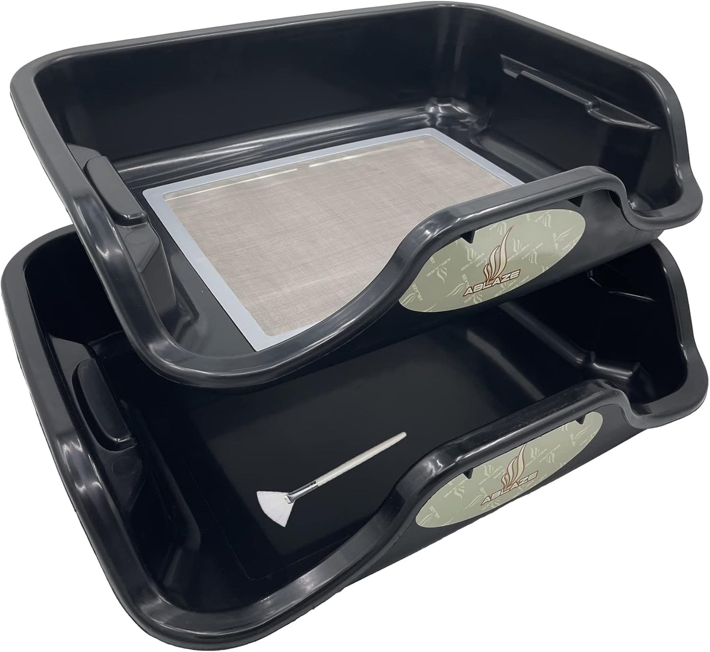 Ablaze Tray with Replaceable 150 Micron Screen for Ergonomic Use