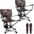 360 Swivel Hunting Chair with 300lb Capacity - Camo Foldable Seat
