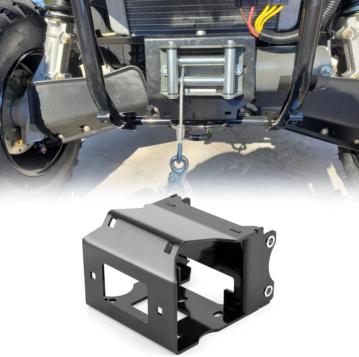 WeiSen Winch Mount Bracket Plate for Polaris Sportsman ATVs
