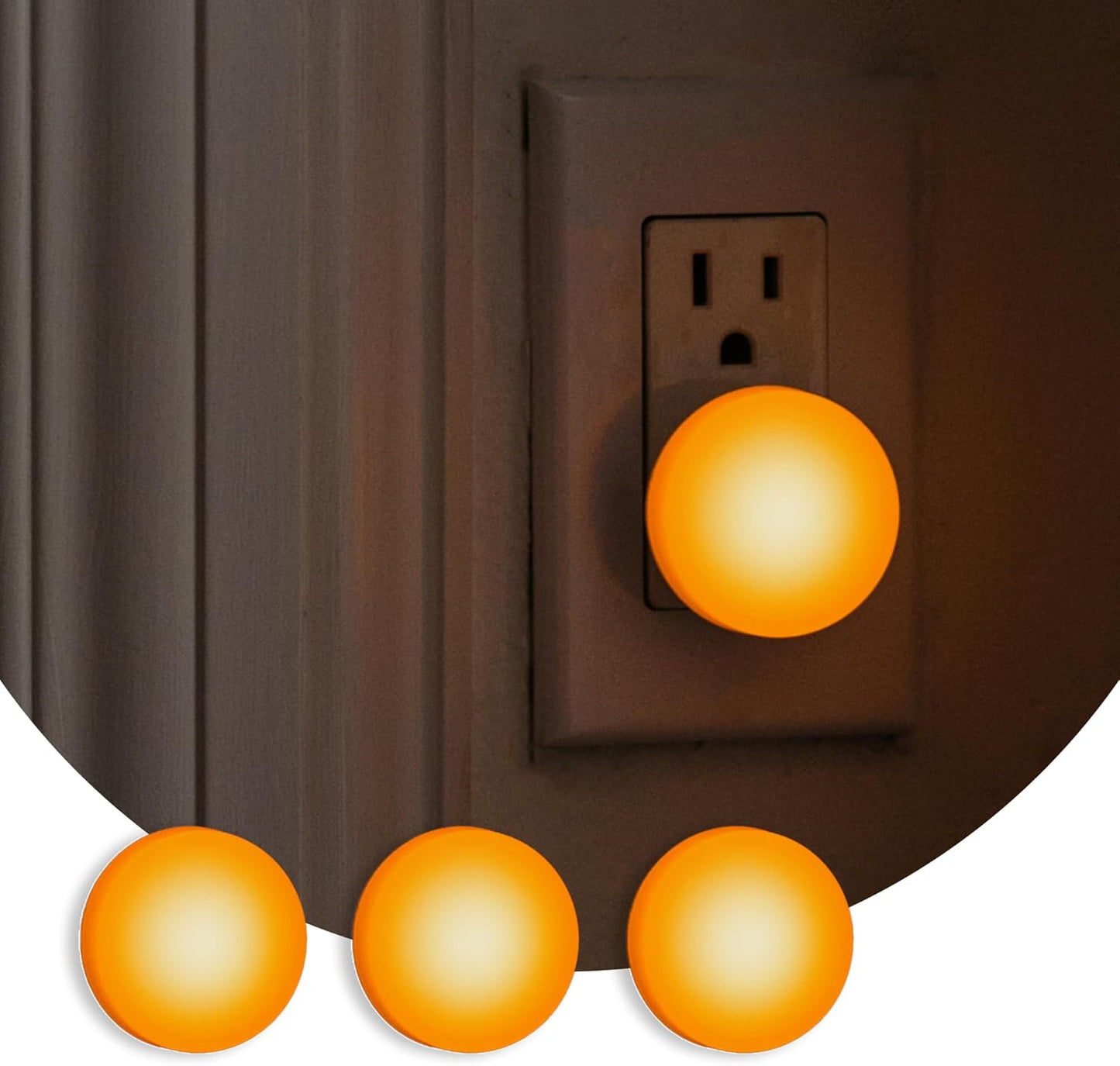 Loftie Night Lights Plug into Wall - Warm Amber Glow 3-Pack