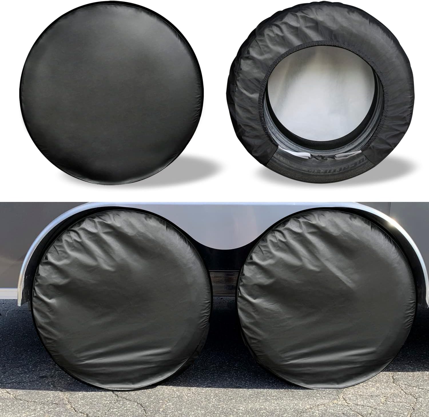Kayme RV Tire Covers 4 Pack for 33-35 Inch Tires - Durable Protection