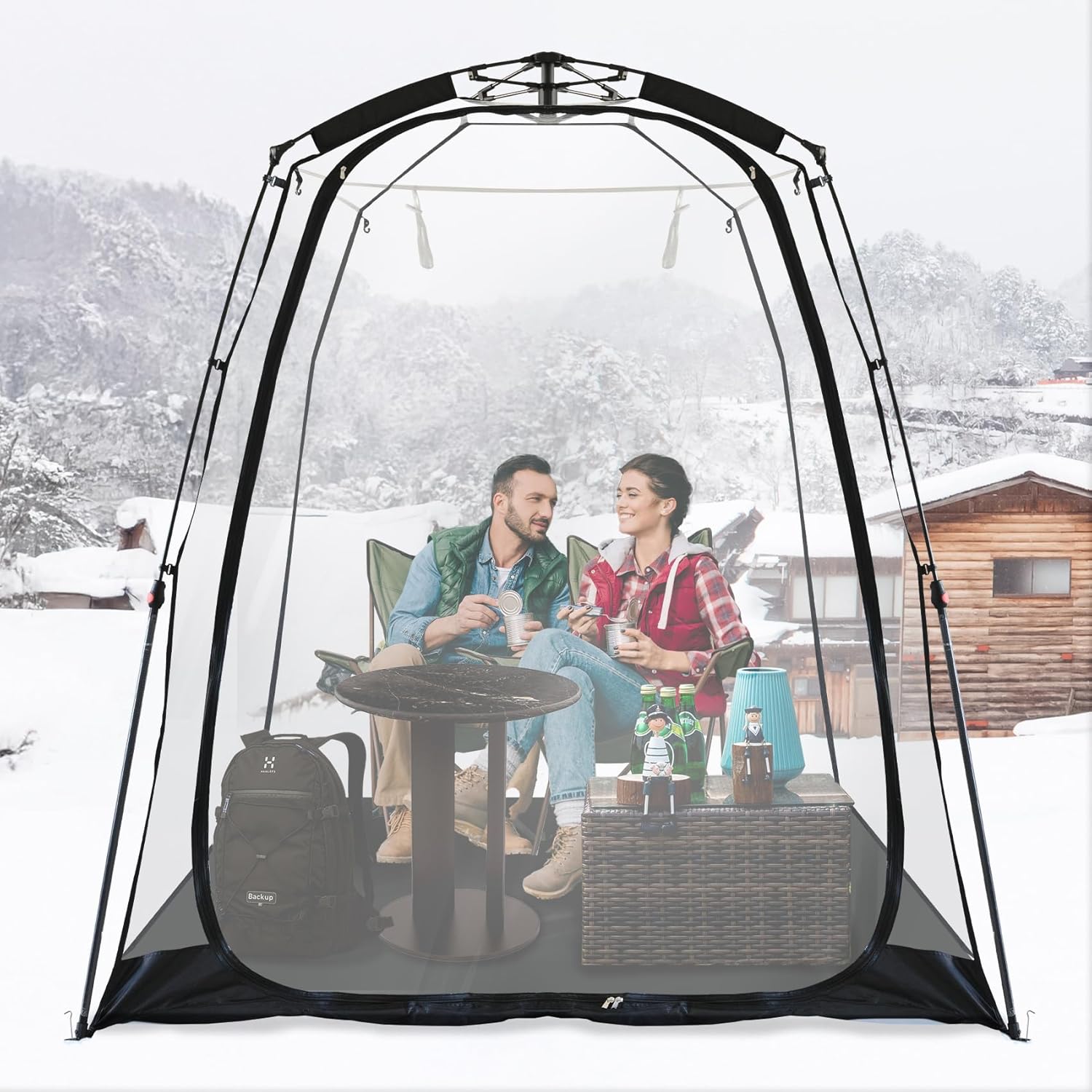 6-Person Weatherproof Bubble Tent: Cold Protection