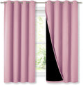 Crystal Pink 2-Panel Blackout Curtains 52in x 63in - Full Blackout