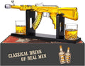 Whiskey Decanter AK47 Set with 2 Glasses - Dramatic Home Bar