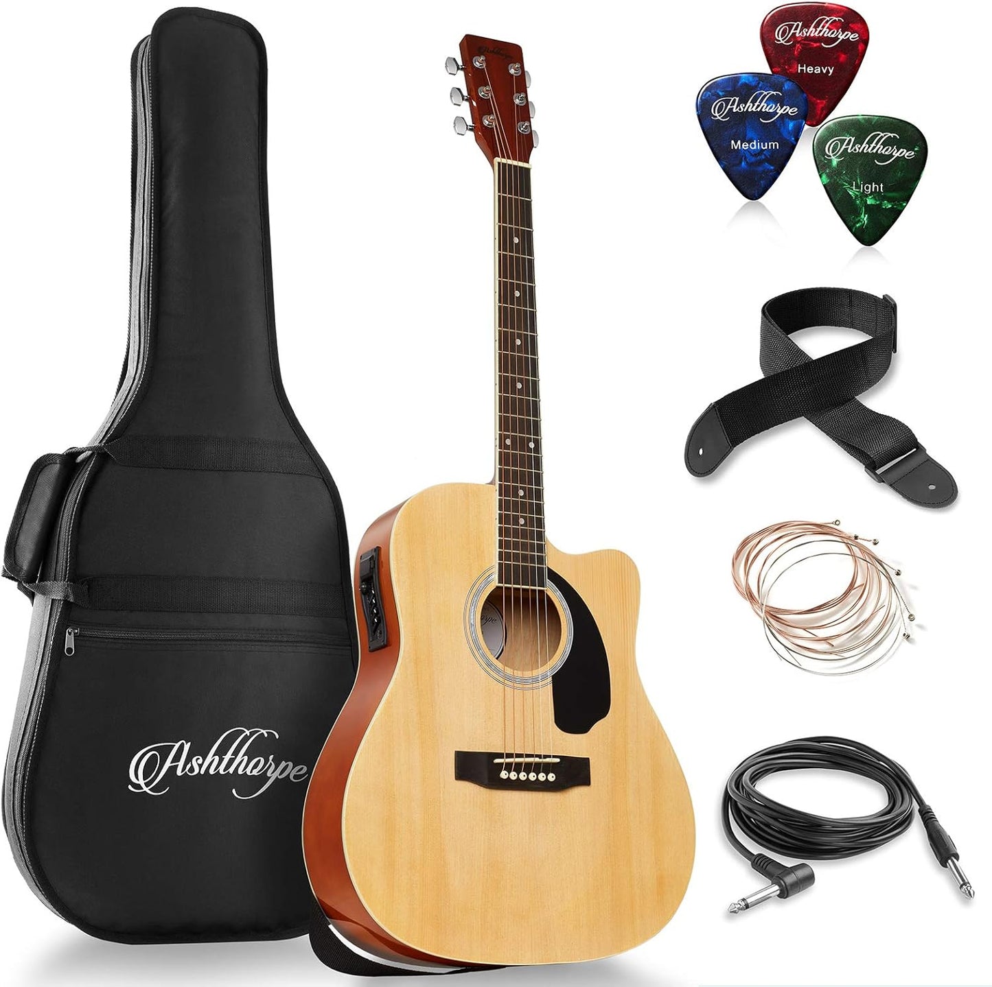 Premium Ashthorpe Acoustic-Electric Guitar - Rich Tonewoods