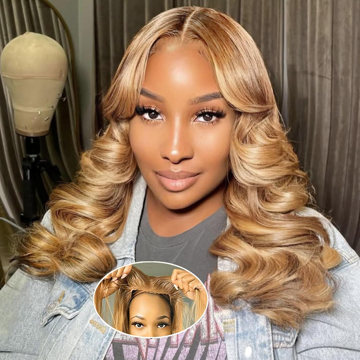 Highlight Ombre 5x5 Closure Body Wave Bob Wigs for Women