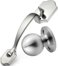Front Door Knob Handleset Entry Door Handle Set with Cove Knob - Satin