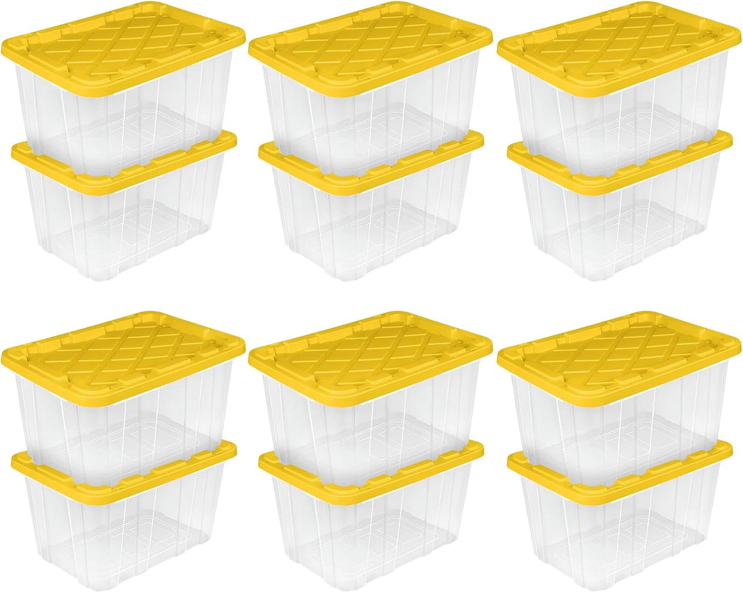 Sterilite 12 Pack Industrial Storage Box with Comfort Handles