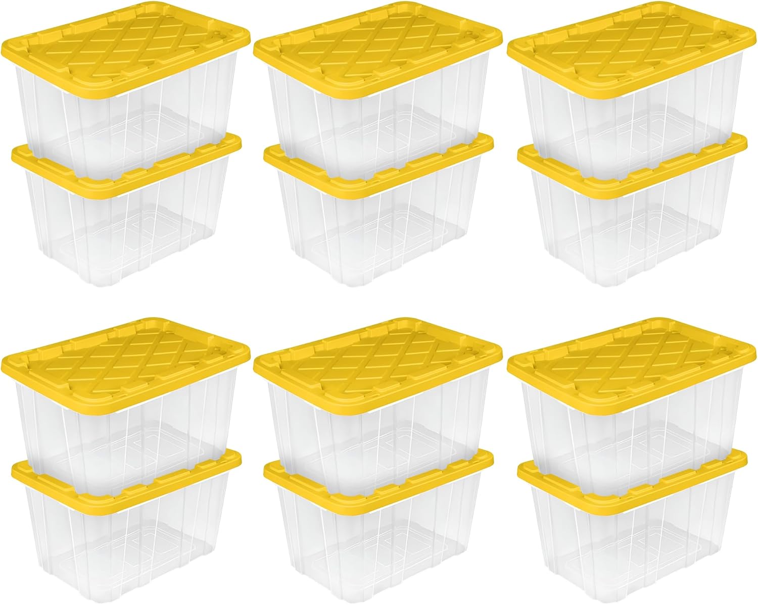 Sterilite 12 Pack Industrial Storage Box with Comfort Handles