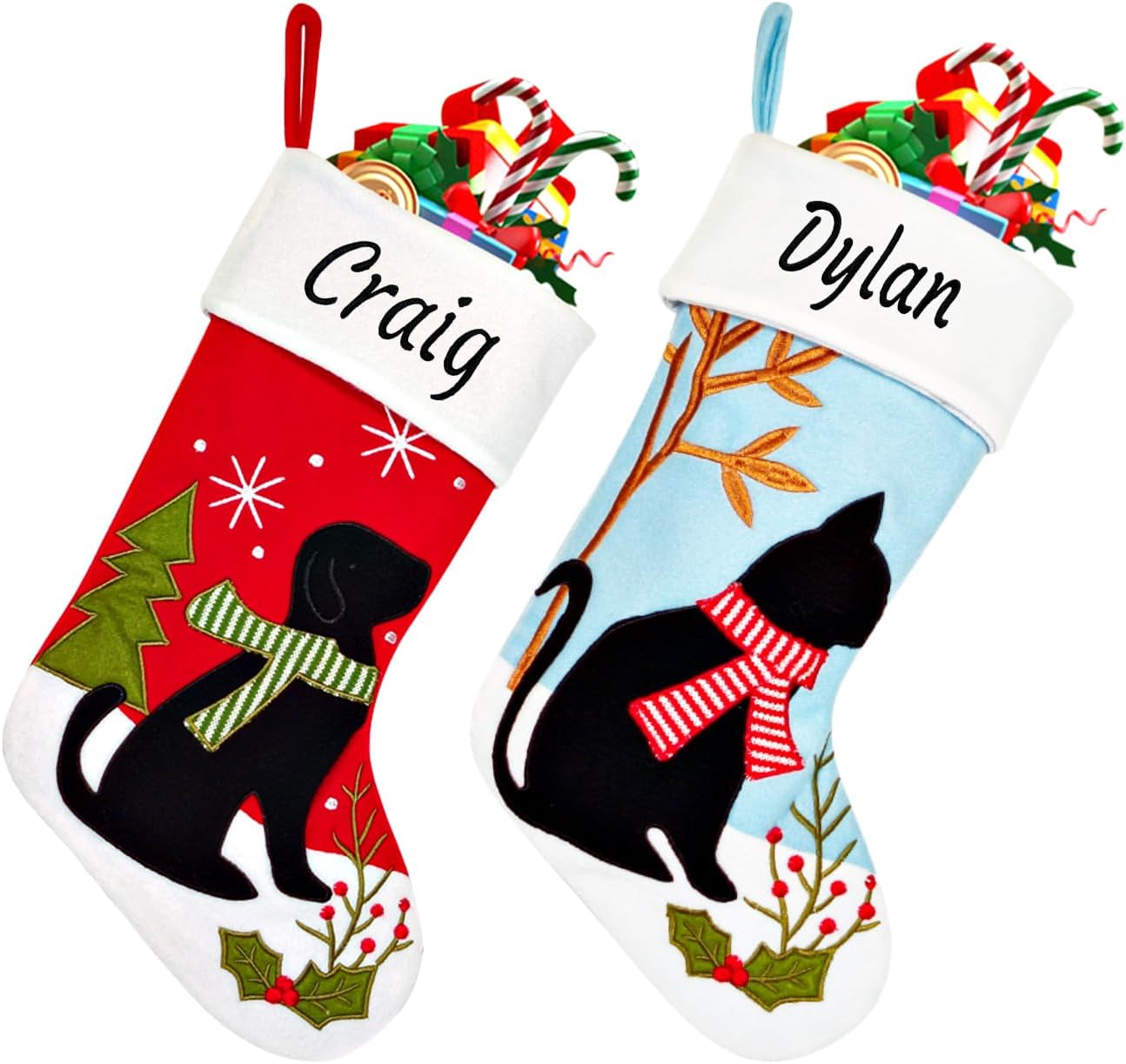 Personalized Christmas Stockings for Dogs and Cats - Custom Fun