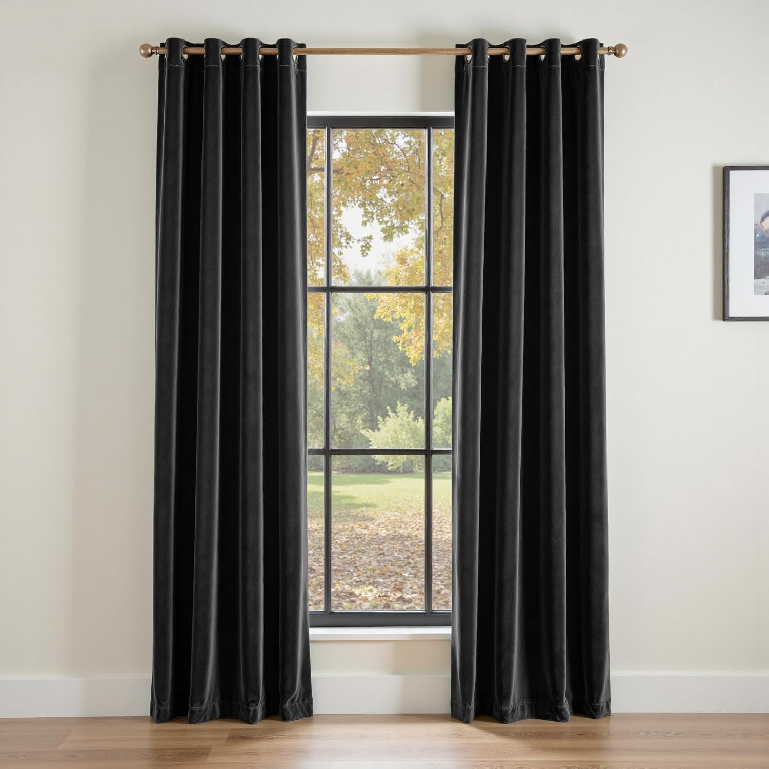 Lazzzy Velvet Blackout Curtains for Bedroom and Living Room
