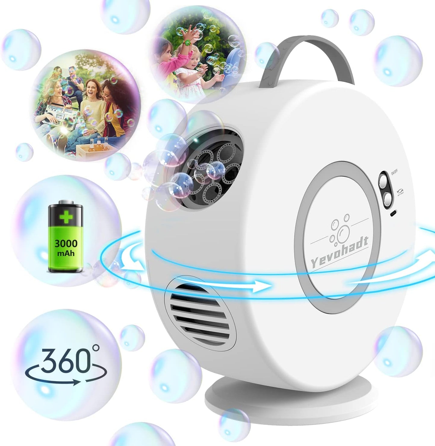 Portable Rechargeable Bubble Blower for Kids | Fun Outdoor Toy