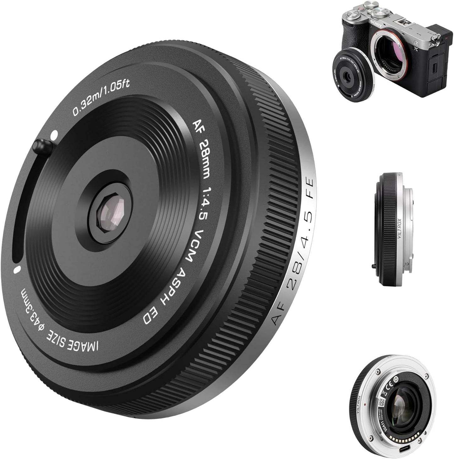 VILTROX AF 28mm F4.5 FE Lens for Sony E Mount Cameras