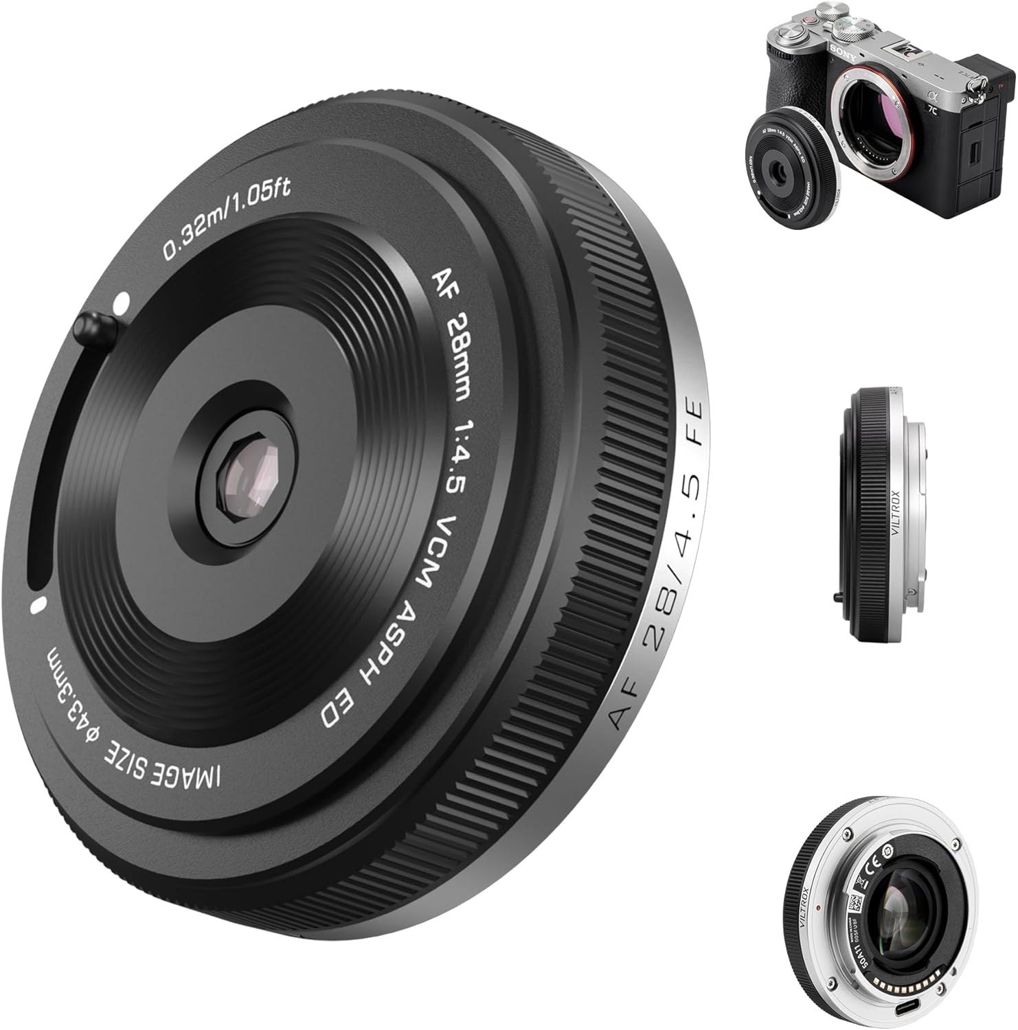 VILTROX AF 28mm F4.5 FE Lens for Sony E Mount Cameras
