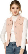 Allegra K Women's Casual Washed Denim Vest - Perfect for Layering