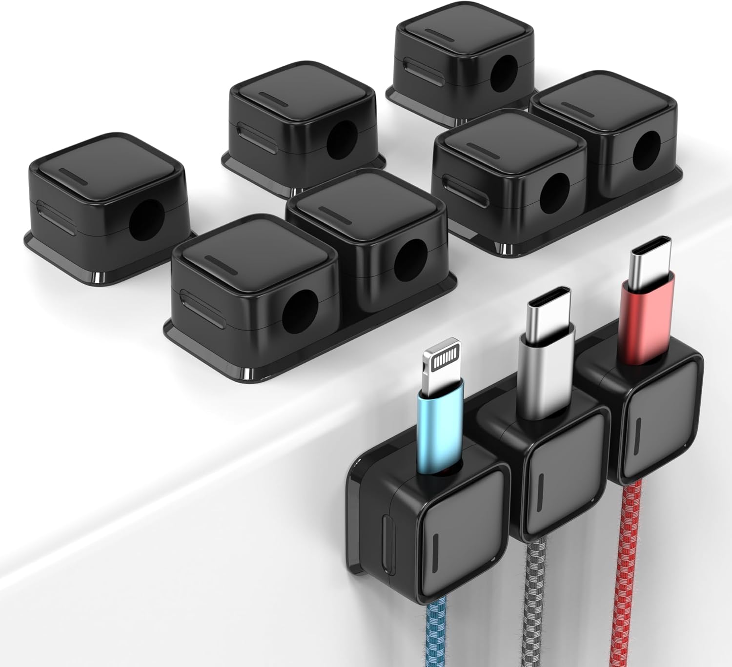 6 Pack Magnetic Cable Clips: Organize with Ease