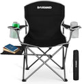 FUNDANGO Folding Camping Chair with Table - Padded Portable Comfort