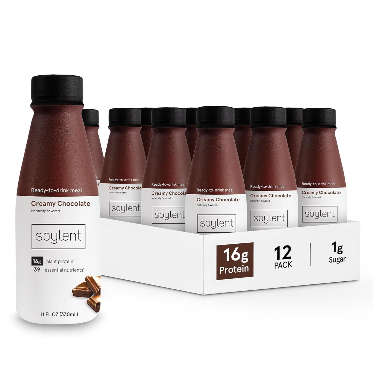 Soylent Chocolate Meal Replacement Shake with 16g Vegan Protein