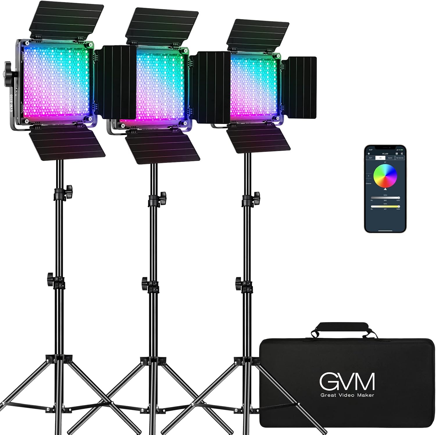 GVM RGB Video Lighting Kit for Professional Photography Needs