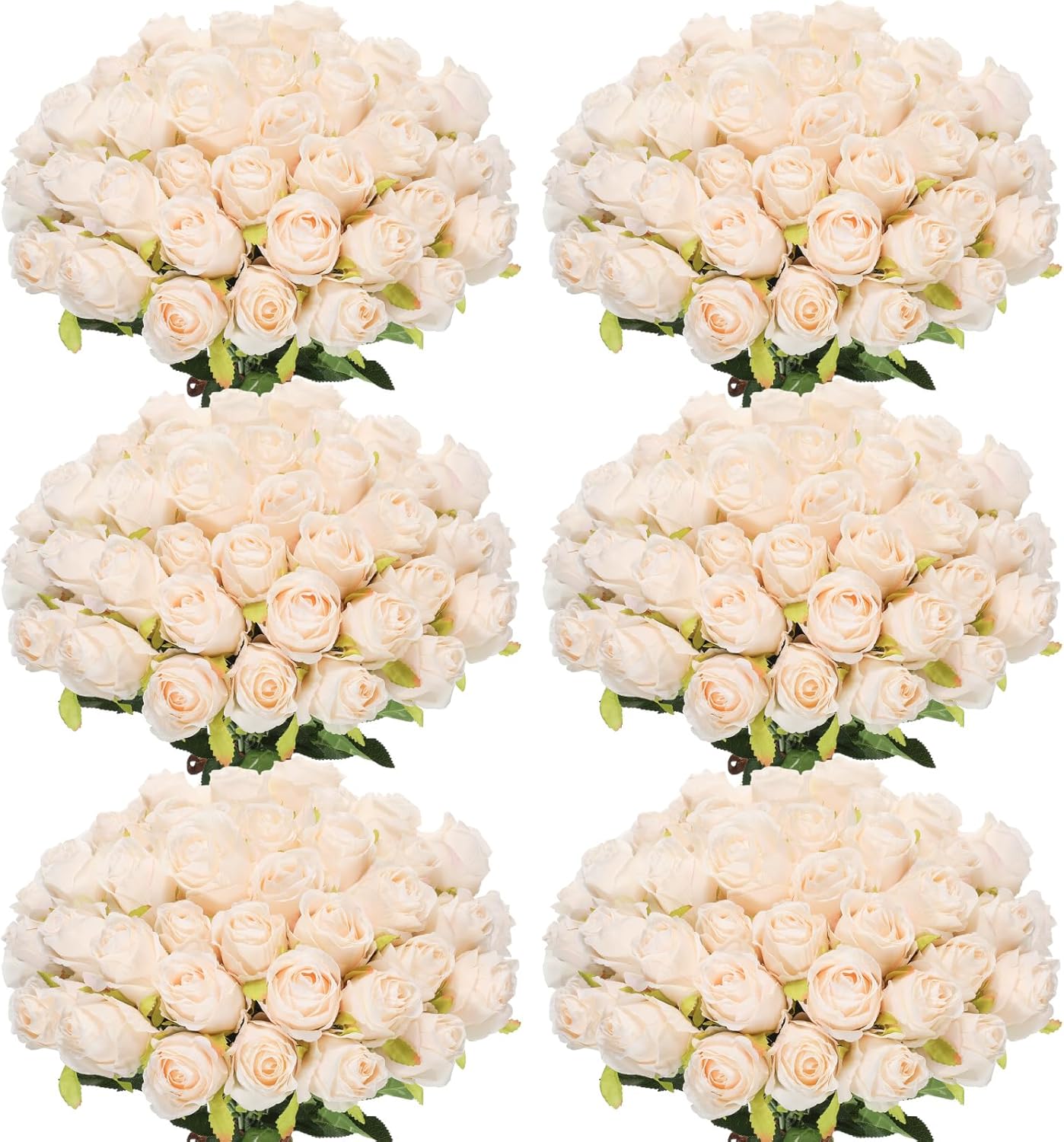 50 Pcs Artificial Rose Flower Bulk for Home Wedding Decor