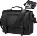 RAINSMORE Vintage Waterproof Messenger Bag for 15.6 in Laptop
