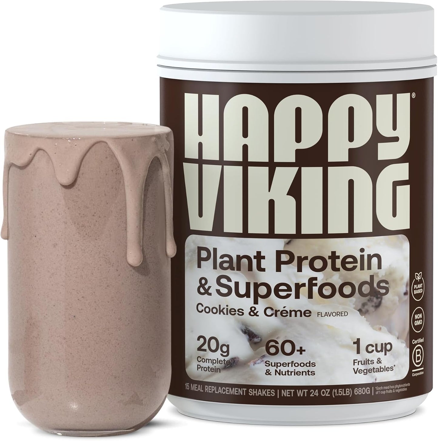 Happy Viking Cookies and Cream Protein Powder for Active Lifestyles