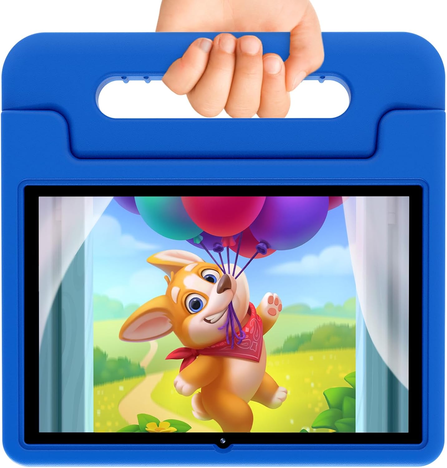 2025 Kids Tablet with Case, 10.1in Quad-Core for Ages 4-12