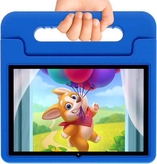 2025 Kids Tablet with Case, 10.1in Quad-Core for Ages 4-12