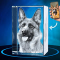 3D Crystal Photo Rectangle for Dog Owners - Personalized Memorial