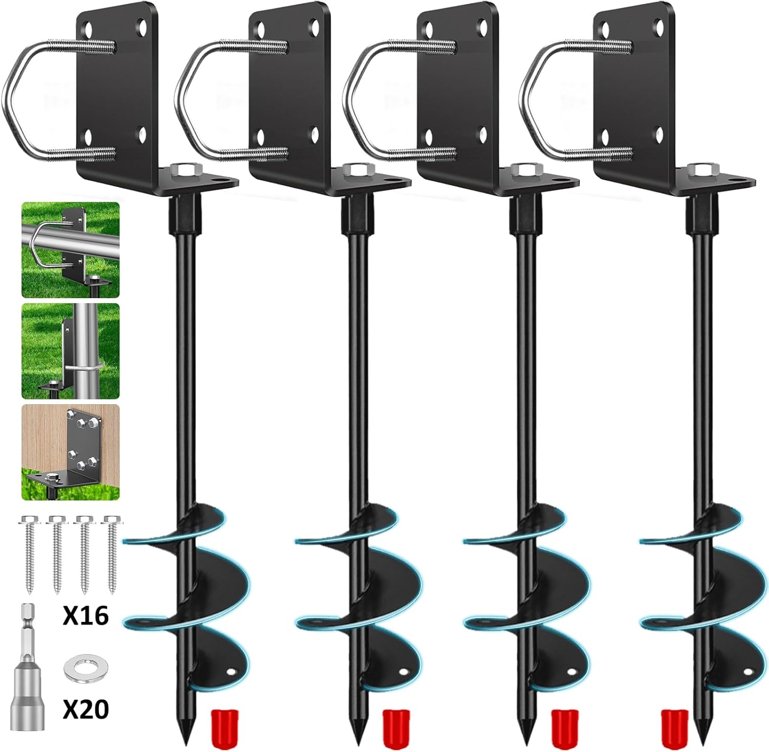 Multi-Purpose Trampoline Stakes for Strong Wind Stability