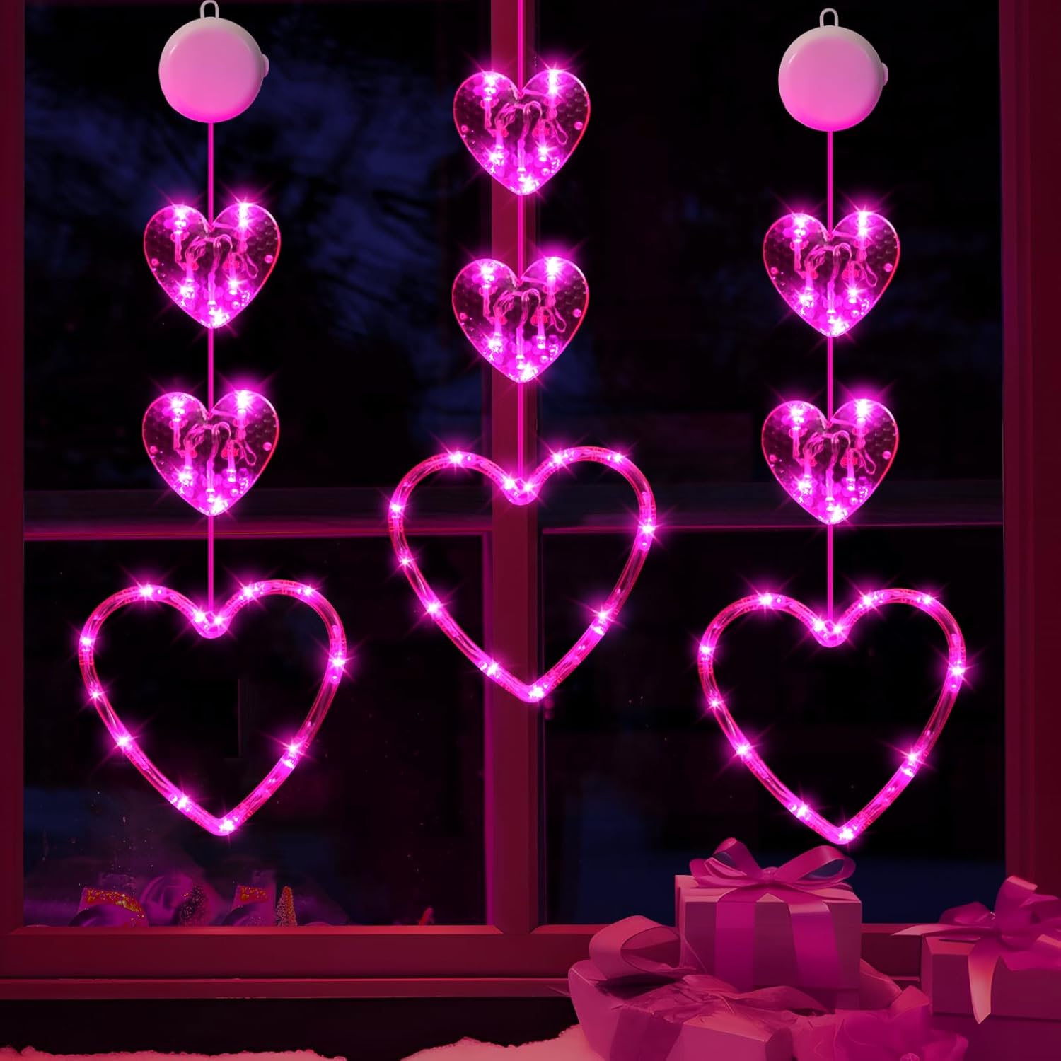 Valentines Day Window Lights - Love in a Glow!