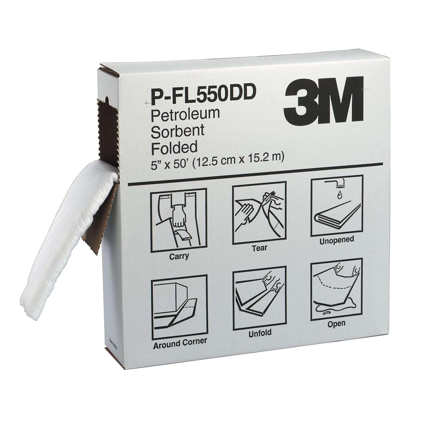 3M Petroleum Sorbent Folded P-FL550DD/T-F2001 for Oil Cleanup