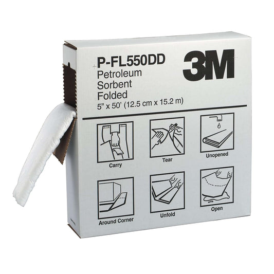 3M Petroleum Sorbent Folded P-FL550DD/T-F2001 for Oil Cleanup