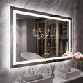 55in x 40in LED Mirror for Bathroom - Dimmable, Anti-Fog, Memory