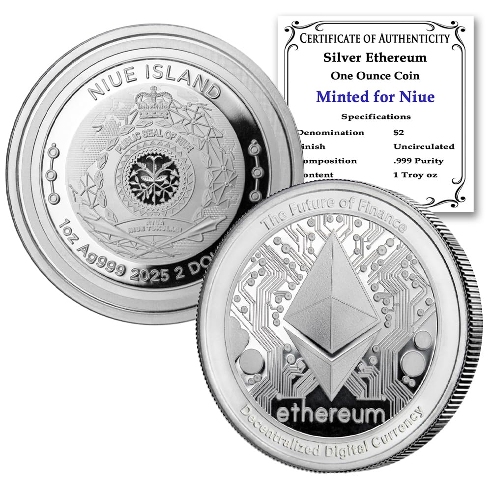 2025 1 oz Niue Silver Ethereum Coin Brilliant Uncirculated