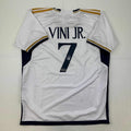 Facsimile Autographed Vinicius Junior Reprint Laser Soccer Jersey