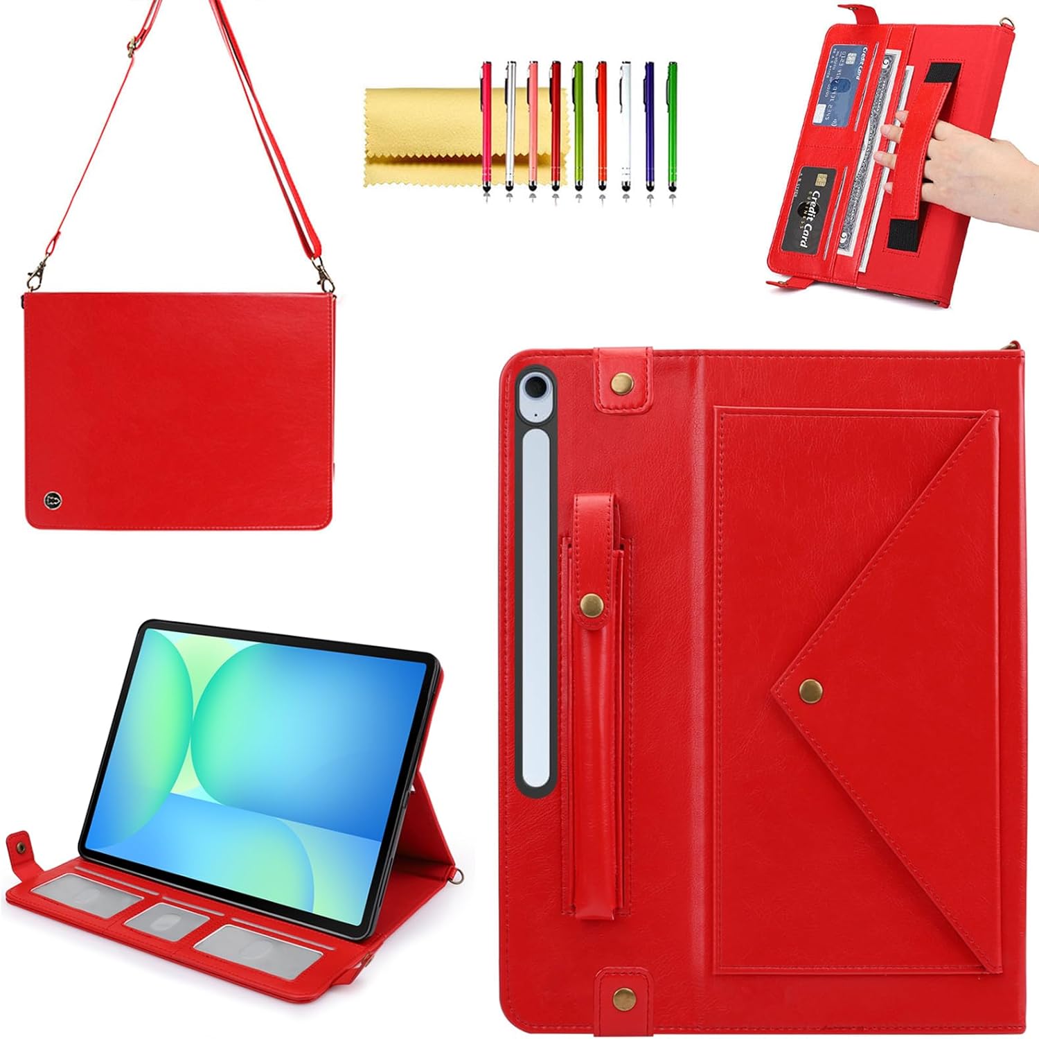 Handbag Case for Samsung Galaxy Tab S10 FE+ with Wallet Design