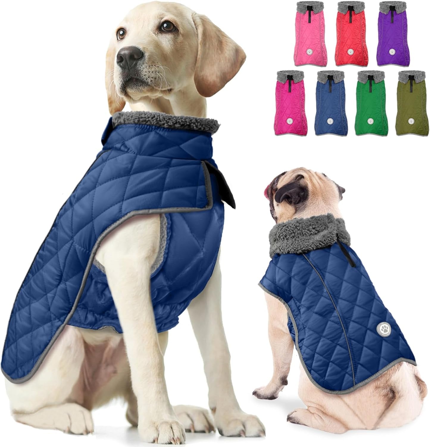 Fragralley Dog Winter Coat - Warm Waterproof Fleece Jacket