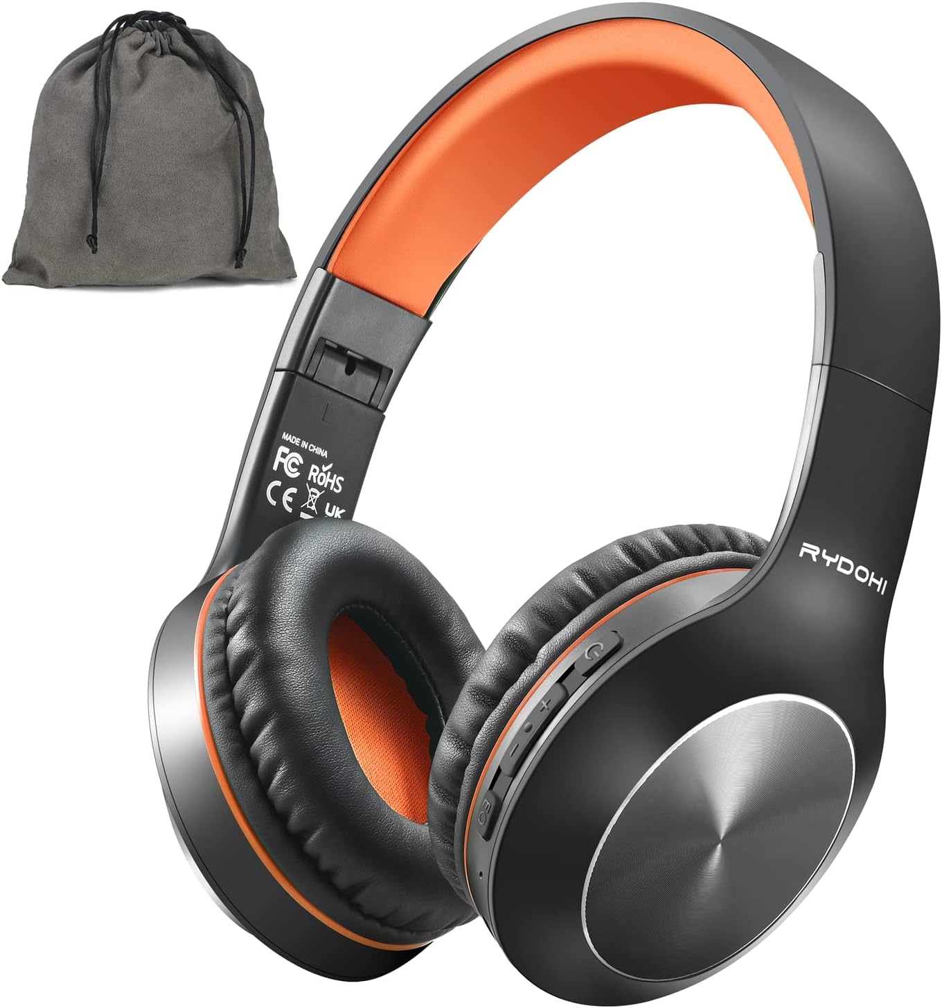Rydohi Over-Ear Bluetooth Headphones: 68H Playtime, Deep Bass, 3 EQ Modes
