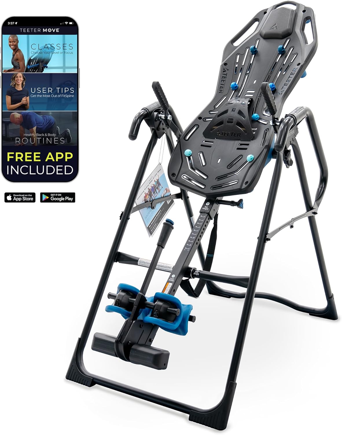 Teeter FitSpine X3 Inversion Table for Back Pain Relief
