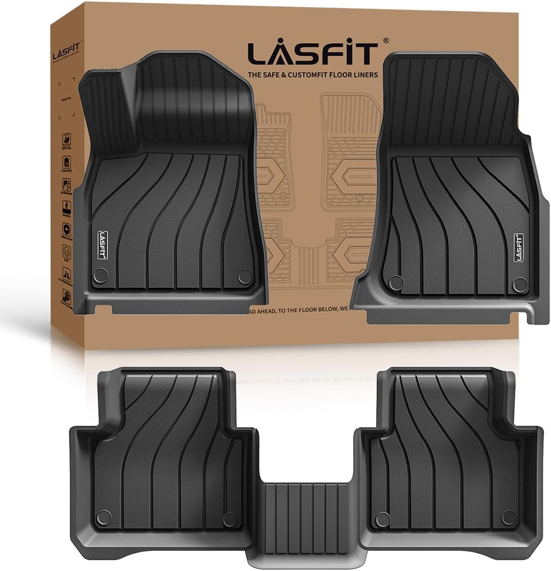Custom Fit LASFIT Floor Mats for Porsche Cayenne 2019-2025