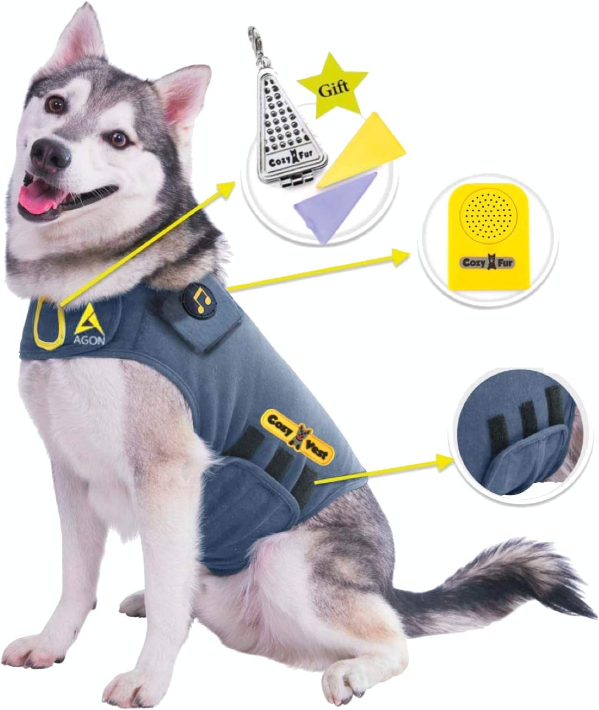 CozyVest Dog Anxiety Vest for Stress Relief and Comfort