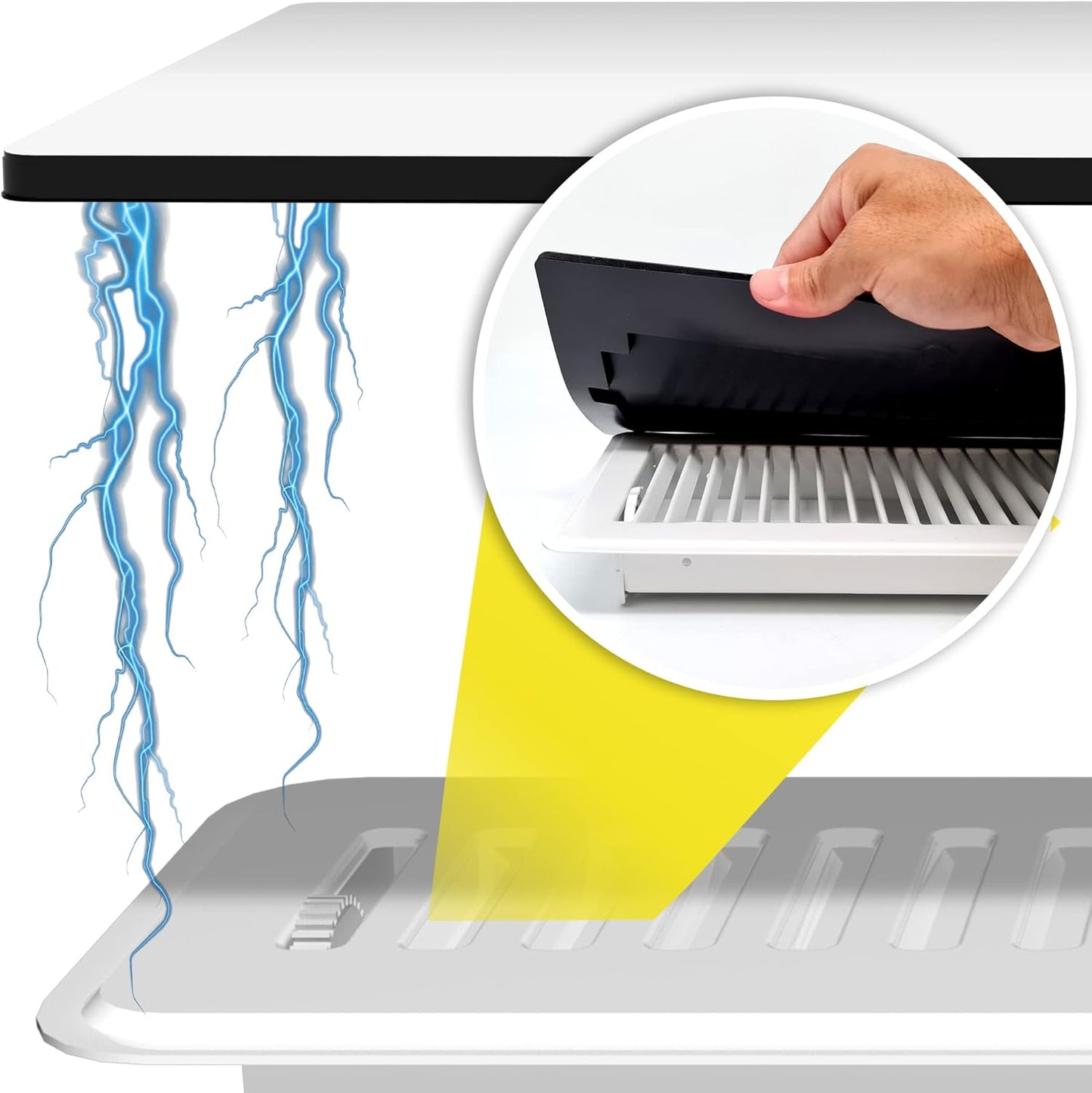 Powerful Magnetic Vent Covers for Sealing Registers - 3-Pack